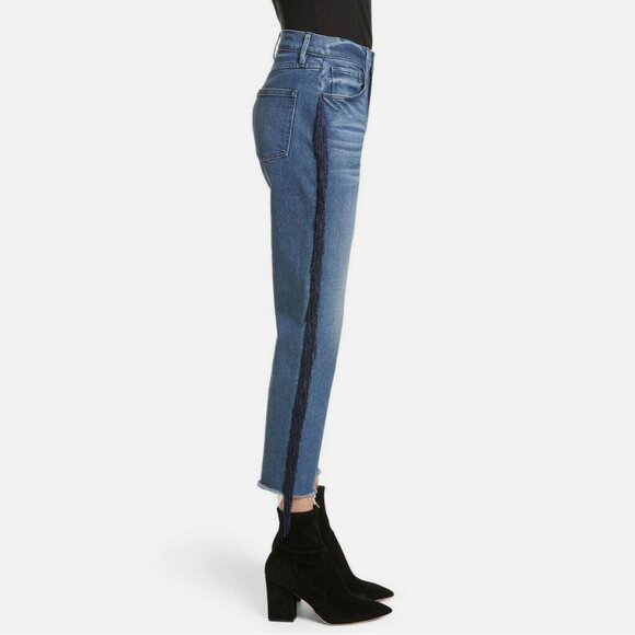 3x1 W3 Higher Ground Boyfriend Crop Jeans in Spanish Fringe - Picture 4 of 5